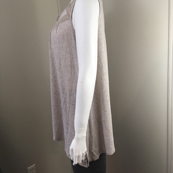 Women’s Jordache Tank Top Tan Medium Crochet Tie - Picture 2 of 7